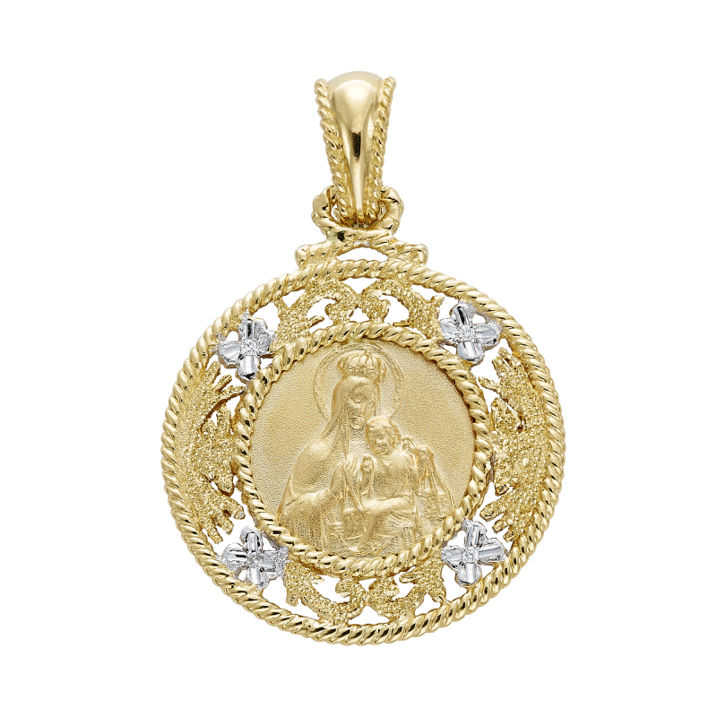 Medalla Santa María oro y diamantes