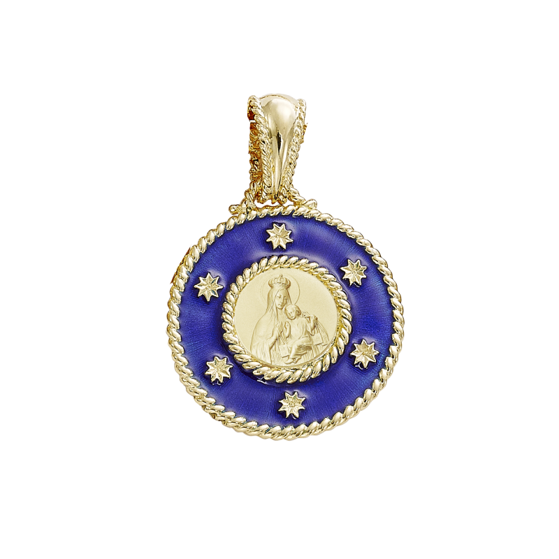 Medalla Santa María oro y esmalte