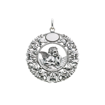 Medalla cuna Angel Rafael plata